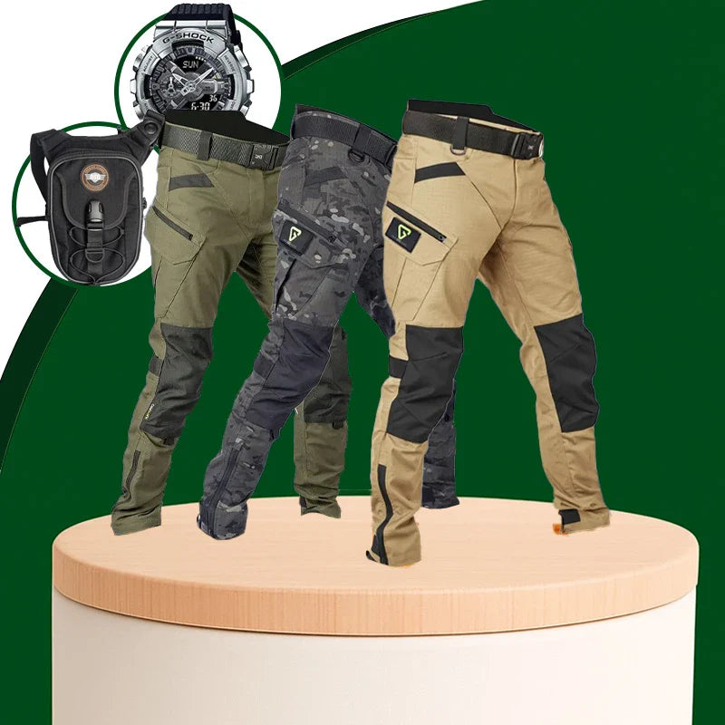 [Llevá 3, ¡Pagá 2!] Pantalón Militar Lionor en Tejido RipStop y Poliéster + REGALOS: Reloj Táctico, Cinturón Táctico y Mini Bag