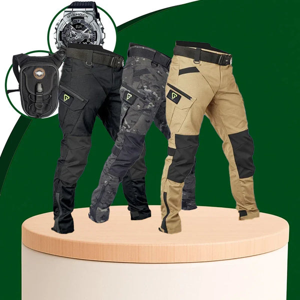 [Llevá 3, ¡Pagá 2!] Pantalón Militar Lionor en Tejido RipStop y Poliéster + REGALOS: Reloj Táctico, Cinturón Táctico y Mini Bag