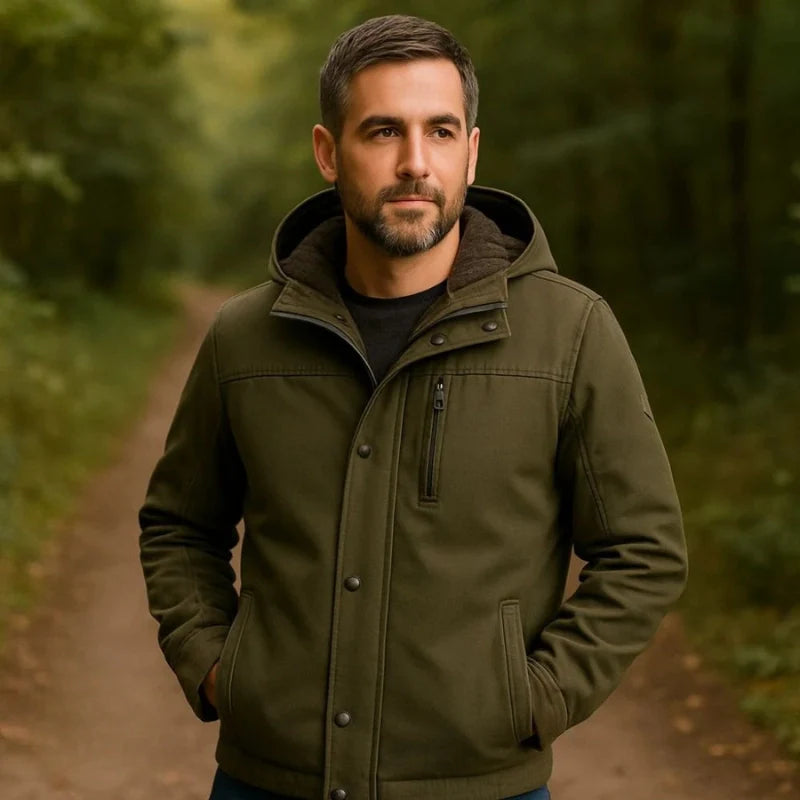 [PAGÁ 1 LLEVÁ 2] Campera Masculina Winter de Tela Premium con Tecnología Térmica + 3 REGALOS: Cinturón, Billetera y Reloj